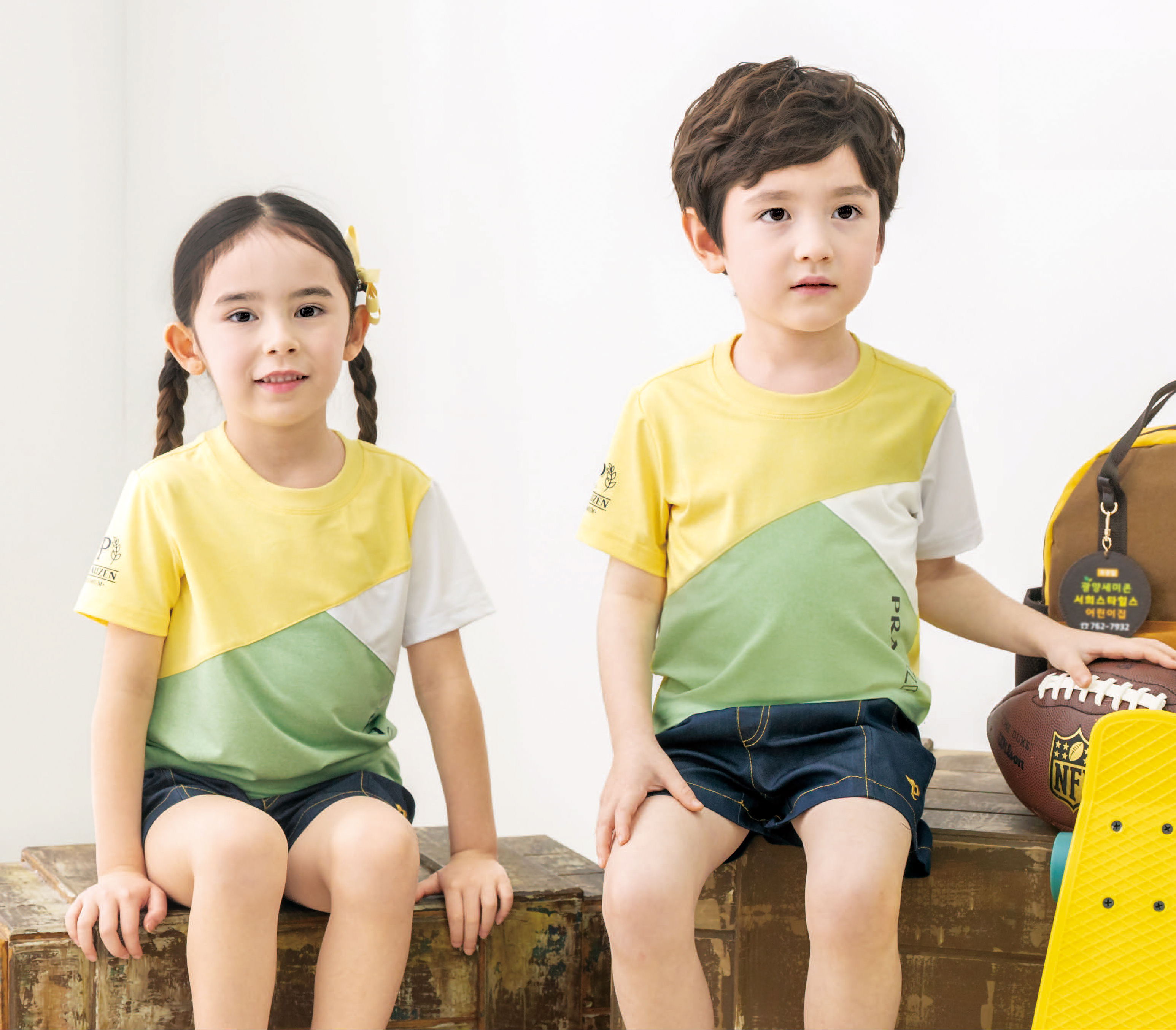 [프라우젠] 루이  / 상하세트 유치원 어린이집 하복 여름활동복