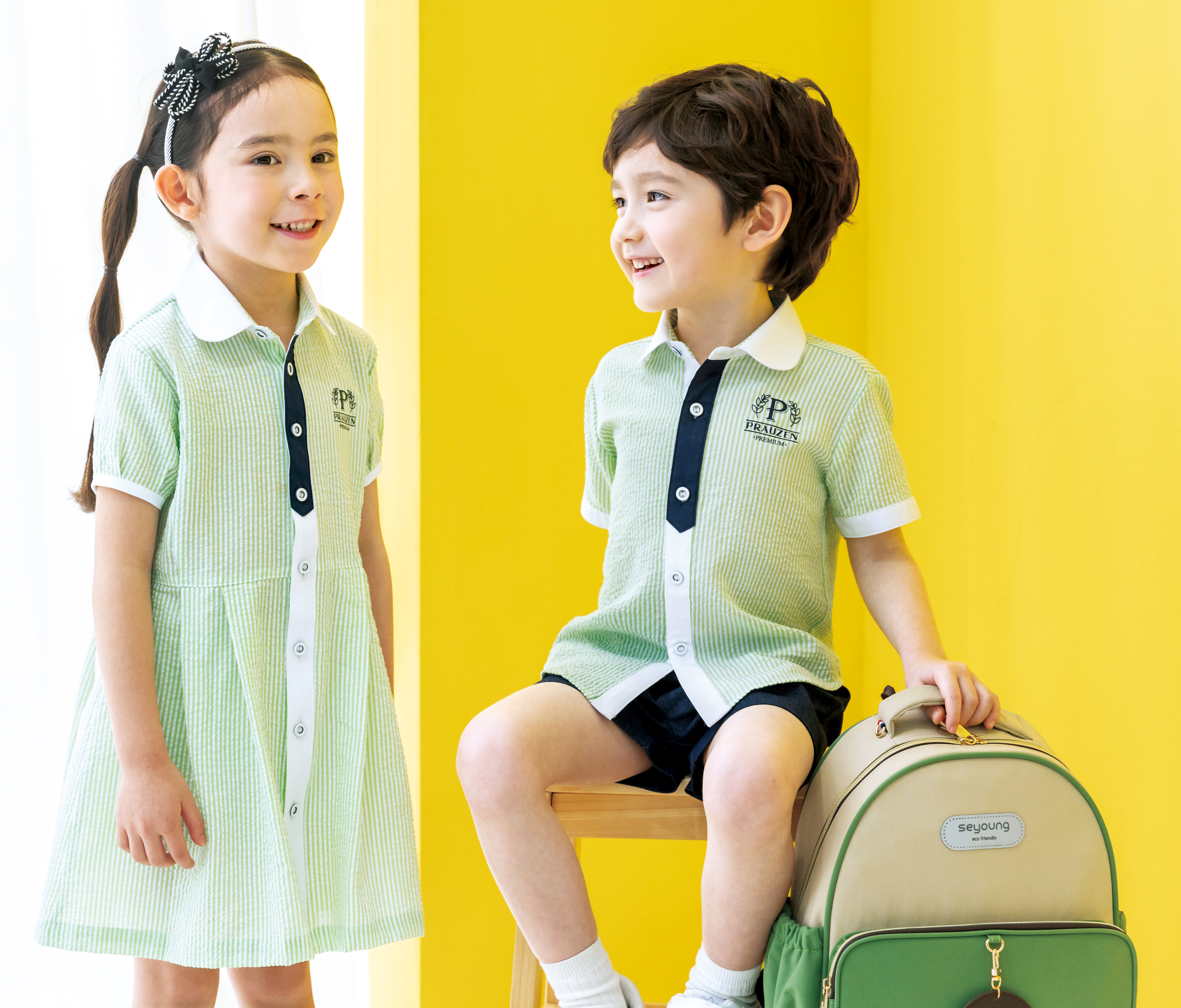 [프라우젠] 리플 / 상하세트 유치원 어린이집 하복 여름활동복