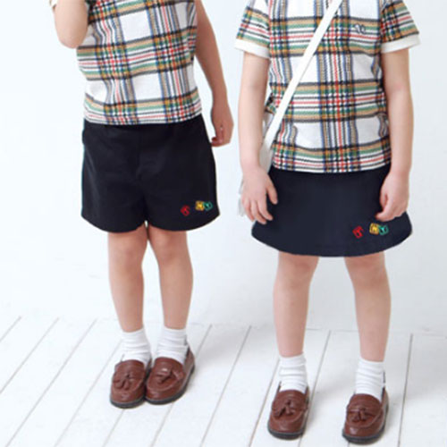 [리틀빔] 티니곤색반바지/티니곤색랩반바지 / 유치원 어린이집 하복 여름활동복
