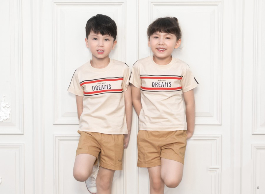 [키디아이] 드림 (베이지/티셔츠) / 유치원 어린이집 여름 활동복 단체선물 개별구매가능