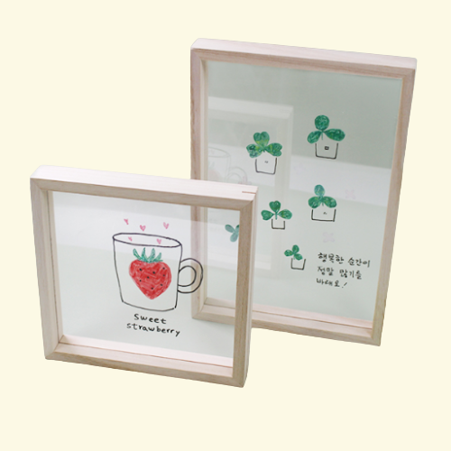 [한국모루] 나무아크릴 투명액자