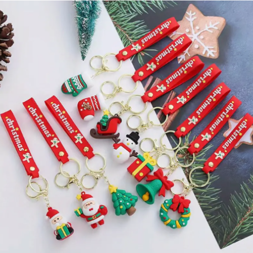 [한국모루] 크리스마스키링,열쇠고리 (종류랜덤)