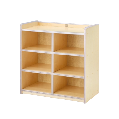 [파랑새교구] 안전몰딩 사물함 6인용(낮은형) / 고무나무 유치원교구