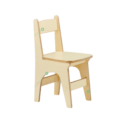 [파랑새교구] 자작합판 의자 / 자작원목의자 유치원교구