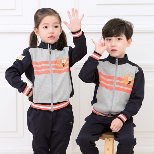 [서울원복] 1811(메란분홍 곤색라운드) (상하세트)