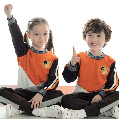 [서울원복] 2605(소매두줄 주홍밤)  (상하세트)