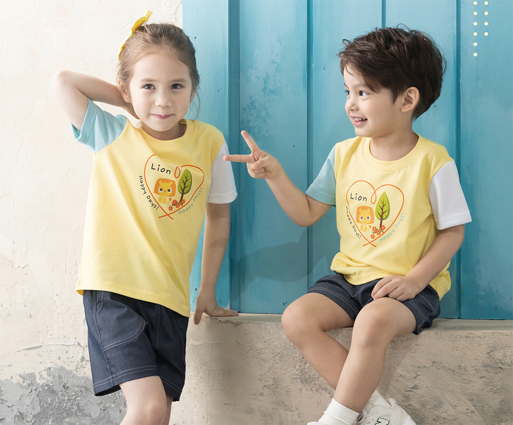 [세영] 라이온 (노랑/오렌지) / 유치원 어린이집 여름 단체티셔츠 단체선물 개별구매가능