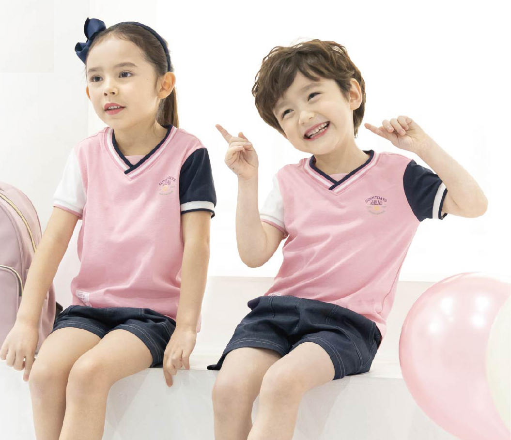 [리틀빔&티니키즈] 샐리 반팔/ 유치원 어린이집 활동복 유아동체육복